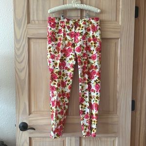 Antler pink peony stretch pants